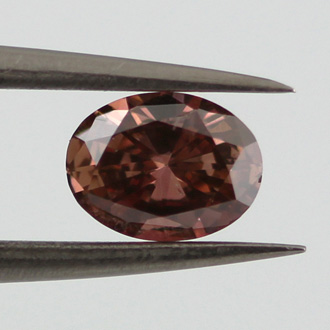Fancy Deep Orangy Pink Diamond, Oval, 0.50 carat