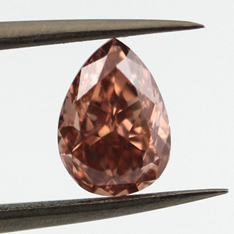 Fancy Deep Orangy Pink Diamond, Pear, 1.51 carat, SI1- C