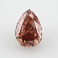 Fancy Deep Orangy Pink Diamond, Pear, 1.51 carat, SI1 - Thumbnail