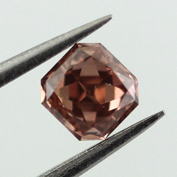 Fancy Deep Orangy Pink Diamond, Radiant, 0.38 carat, VS2