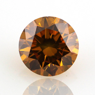 Fancy Deep Yellow Orange Diamond, Round, 0.61 carat, SI2