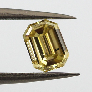 Fancy Deep Yellow Diamond, Emerald, 0.52 carat - B