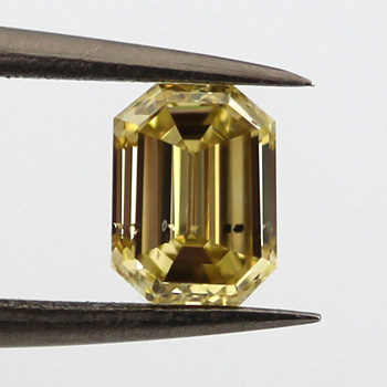 Fancy Deep Yellow Diamond, Emerald, 0.52 carat- C