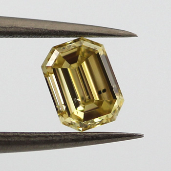 Fancy Deep Yellow Diamond, Emerald, 0.52 carat