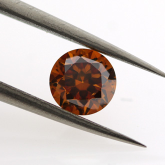 Fancy Deep Yellowish Orange Diamond, Round, 1.00 carat