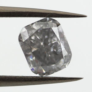 Fancy Gray Blue Diamond, Cushion, 1.42 carat - Thumbnail