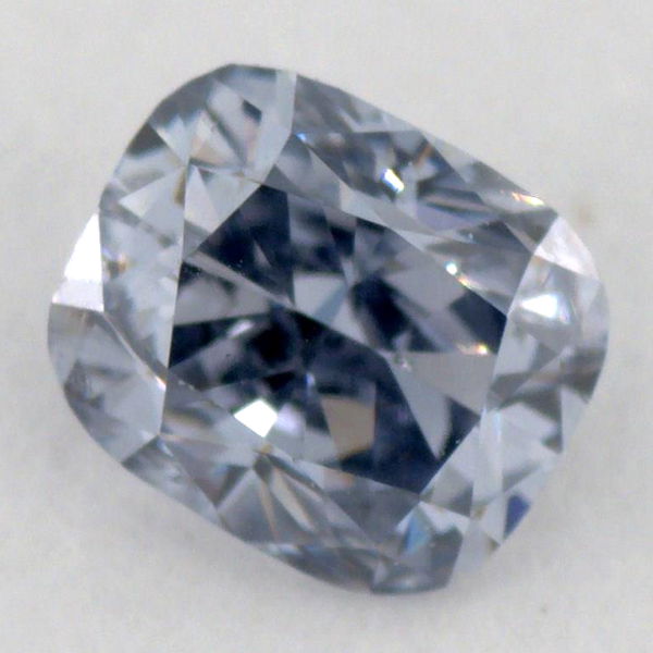 Fancy Gray Blue Diamond, Cushion, 0.17 carat, SI1