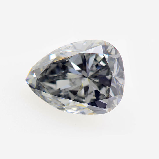 Fancy Gray Blue Diamond, Pear, 0.99 carat, SI1