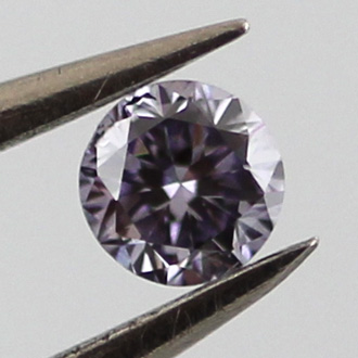 Fancy Gray Violet Diamond, Round, 0.07 carat - B