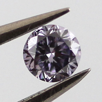 Fancy Gray Violet Diamond, Round, 0.07 carat- C