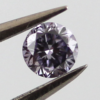 Fancy Gray Violet Diamond, Round, 0.07 carat