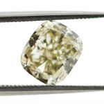 Fancy Gray Yellowish Green Diamond, Cushion, 2.03 carat, VS2 - Thumbnail