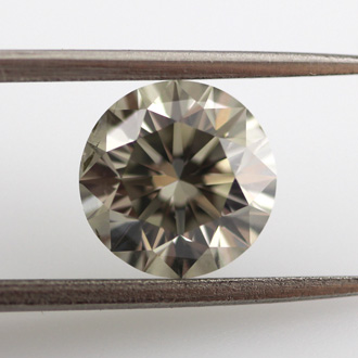Fancy Gray Diamond, Round, 1.61 carat, I1- C