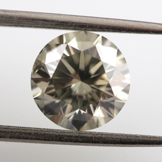 Fancy Gray Diamond, Round, 1.61 carat, I1