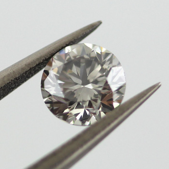Fancy Gray Diamond, Round, 0.38 carat, SI2 - B
