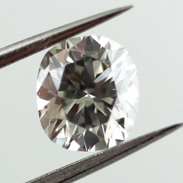 Fancy Gray Diamond, Cushion, 1.00 carat, SI1- C
