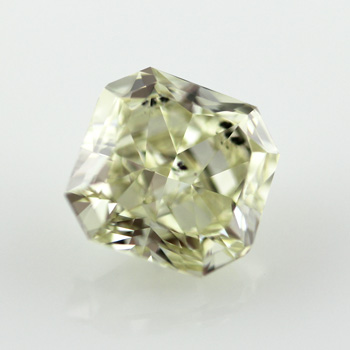 Fancy Grayish Greenish Yellow Diamond, Radiant, 2.59 carat