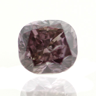 Fancy Grayish Pink Purple Diamond, Cushion, 0.30 carat