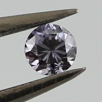 Fancy Grayish Violet Diamond, Round, 0.06 carat