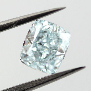 Fancy Green Blue Diamond, Cushion, 0.50 carat, VS1 - Thumbnail