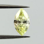 Fancy Green Yellow, 0.38 carat, SI2