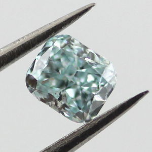 Fancy Intense Blue Green, 0.30 carat, SI2