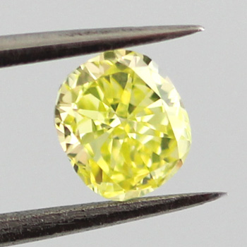 Yellow Diamond - Fancy Intense Green Yellow, 0.52 carat, VS1, ID-150