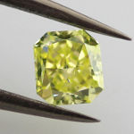 Fancy Intense Green Yellow, 0.34 carat