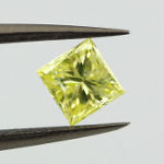 Fancy Intense Green Yellow, 0.45 carat