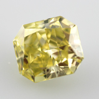 Fancy Intense Greenish Yellow Diamond, Radiant, 2.04 carat, SI2 - B