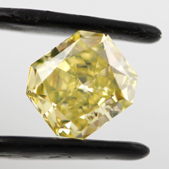 Fancy Intense Greenish Yellow Diamond, Radiant, 2.04 carat, SI2