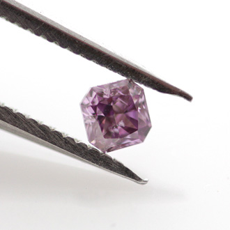 Fancy Intense Pink Purple Diamond, Radiant, 0.09 carat