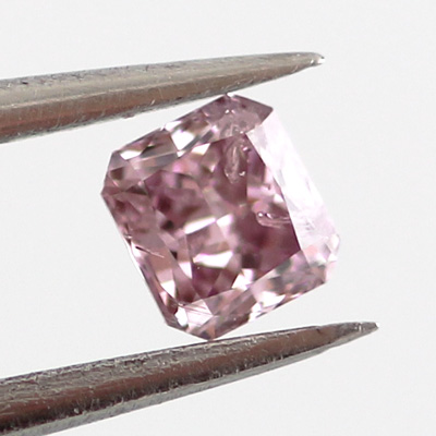 Fancy Intense Pink Purple Diamond, Radiant, 0.12 carat- C