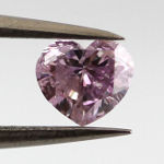 Fancy Intense Pink Purple Diamond, Heart, 0.33 carat - Thumbnail