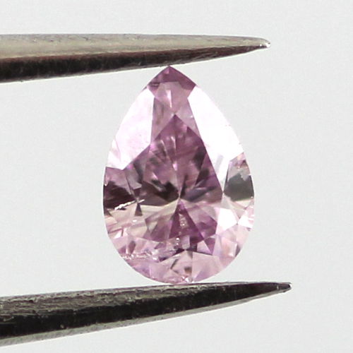 Fancy Intense Pink Purple Diamond, Pear, 0.14 carat