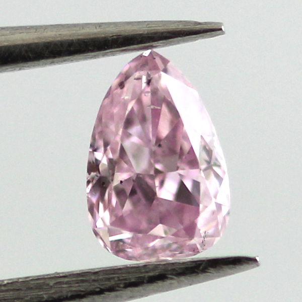 Fancy Intense Pink Purple Diamond, Pear, 0.14 carat