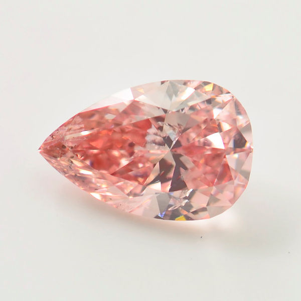 Fancy Intense Pink Diamond, Pear, 0.27 carat