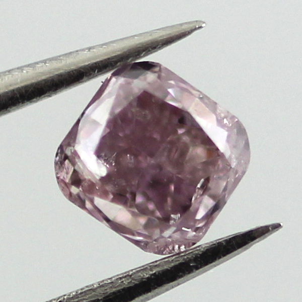 Fancy Intense Purple Pink Diamond, Cushion, 0.32 carat - B