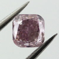 Fancy Intense Purple Pink Diamond, Cushion, 0.32 carat - Thumbnail