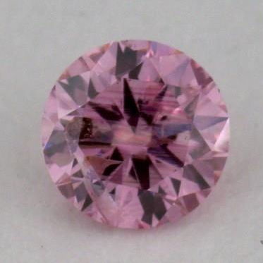 Fancy Intense Purplish Pink Argyle Diamond, Round, 0.19 carat