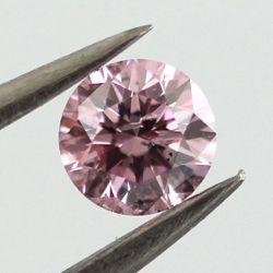 Fancy Intense Purplish Pink Argyle Diamond, Round, 0.19 carat, SI2 - Thumbnail