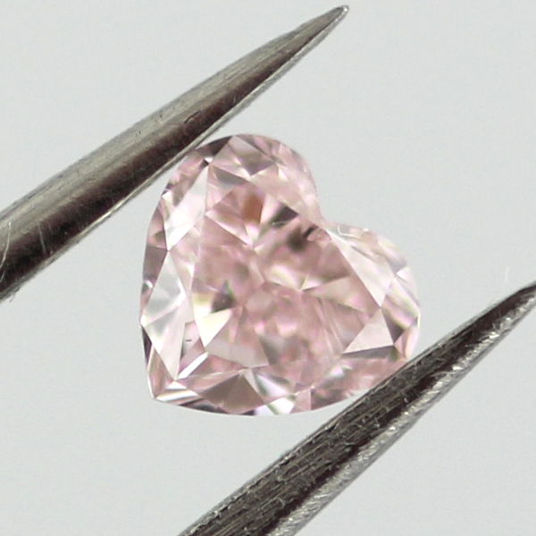 Fancy Intense Purplish Pink Diamond, Heart, 0.17 carat, VS2- C