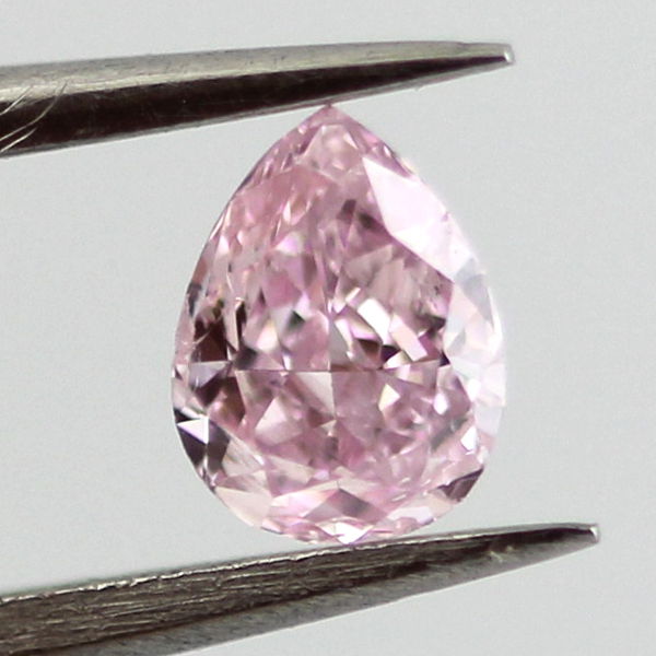 Fancy Intense Purplish Pink Diamond, Pear, 0.20 carat, I1- C