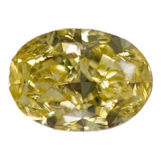 Fancy Intense Yellow Diamond, Oval, 0.72 carat, VS1
