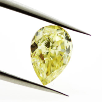 Fancy Intense Yellow Diamond, Pear, 1.00 carat, VS2
