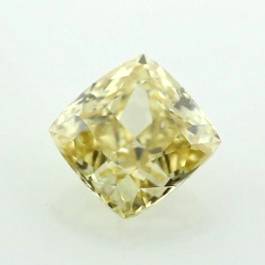 Fancy Intense Yellow Diamond, Cushion, 0.62 carat, SI2 - B