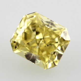 Fancy Intense Yellow Diamond, Radiant, 0.72 carat, VVS2