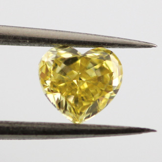 Fancy Intense Yellow Diamond, Heart, 0.56 carat, VS2