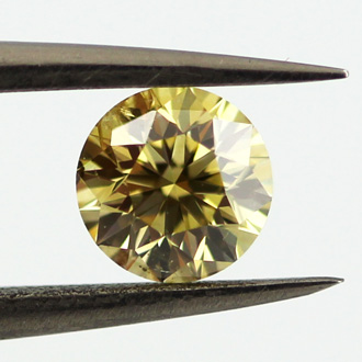 Fancy Intense Yellow Diamond, Round, 0.50 carat - B