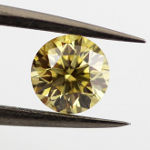 Fancy Intense Yellow Diamond, Round, 0.50 carat - Thumbnail